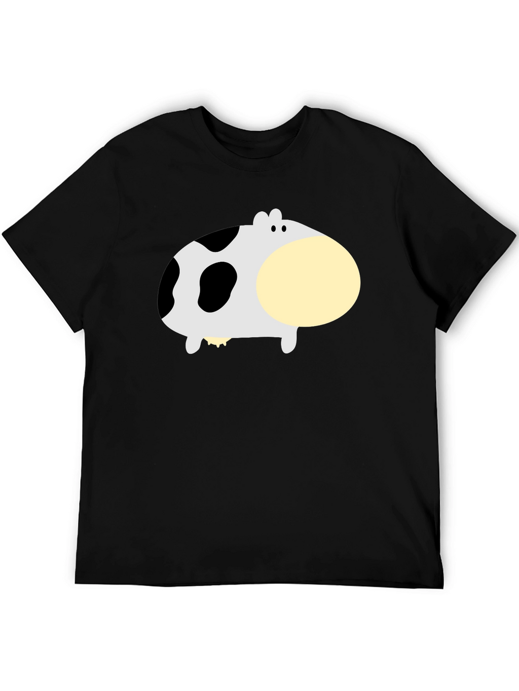Funny Cow Graphic Black T-Shirt