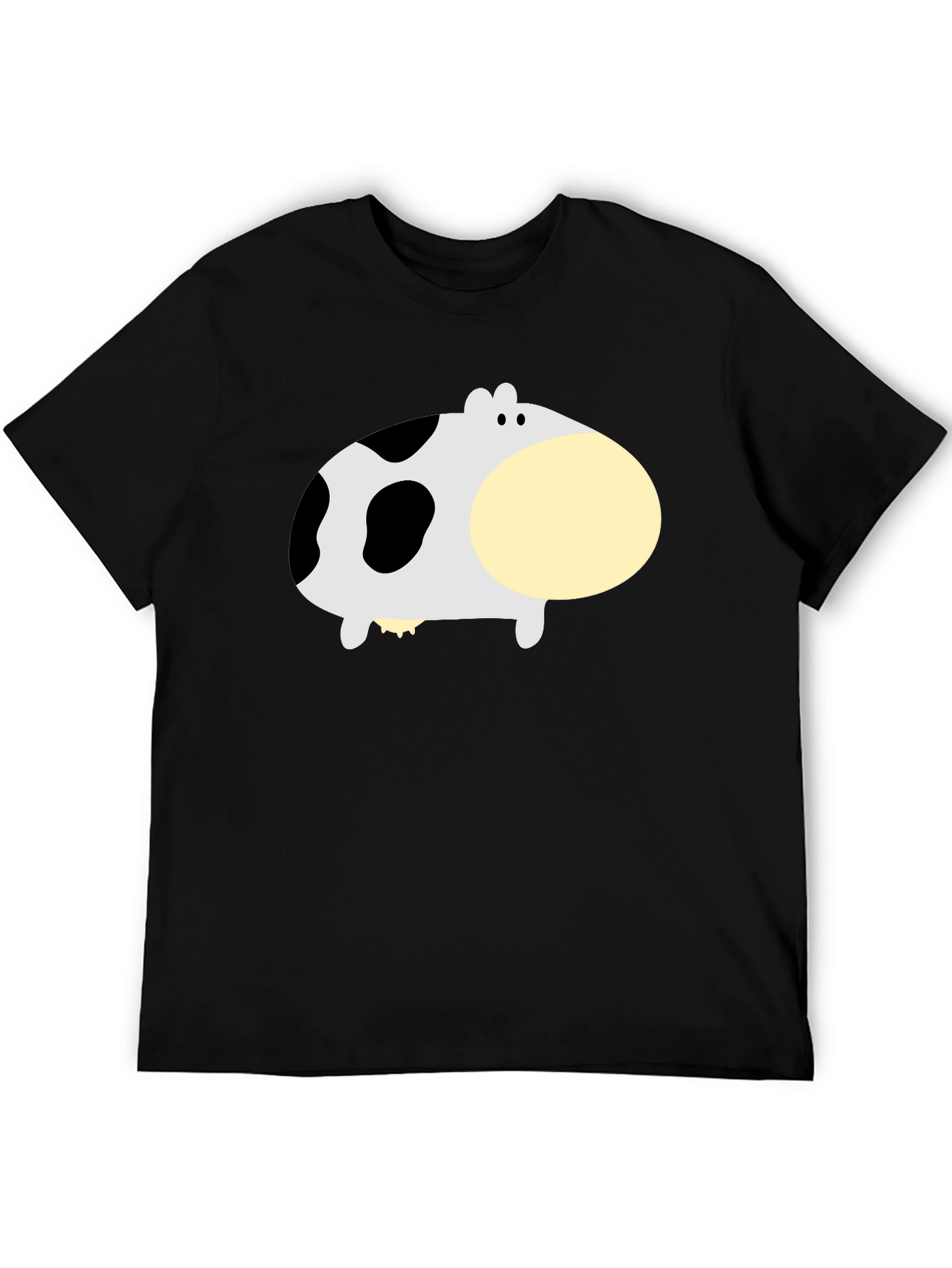 Funny Cow Graphic Black T-Shirt