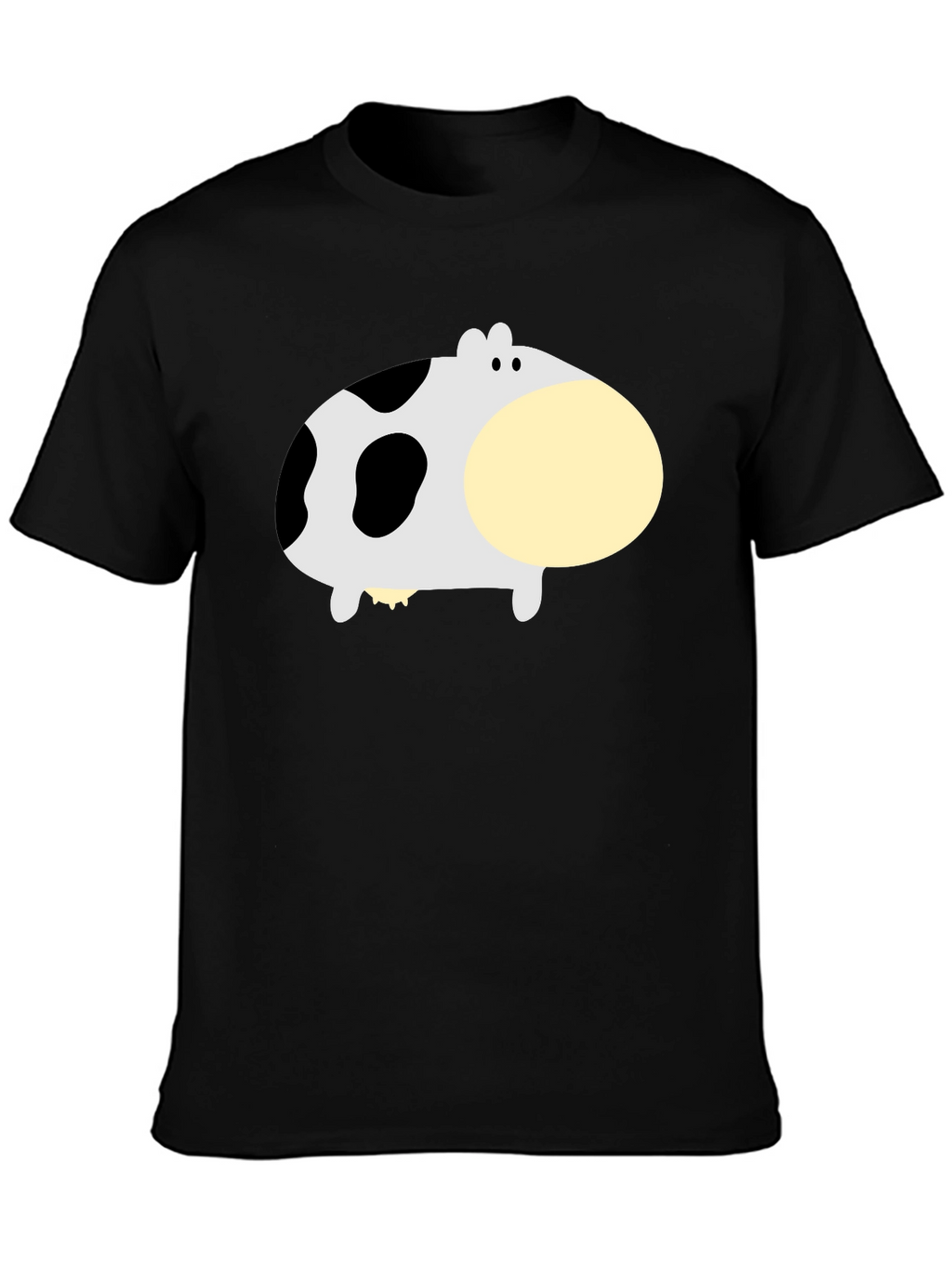 Funny Cow Graphic Black T-Shirt