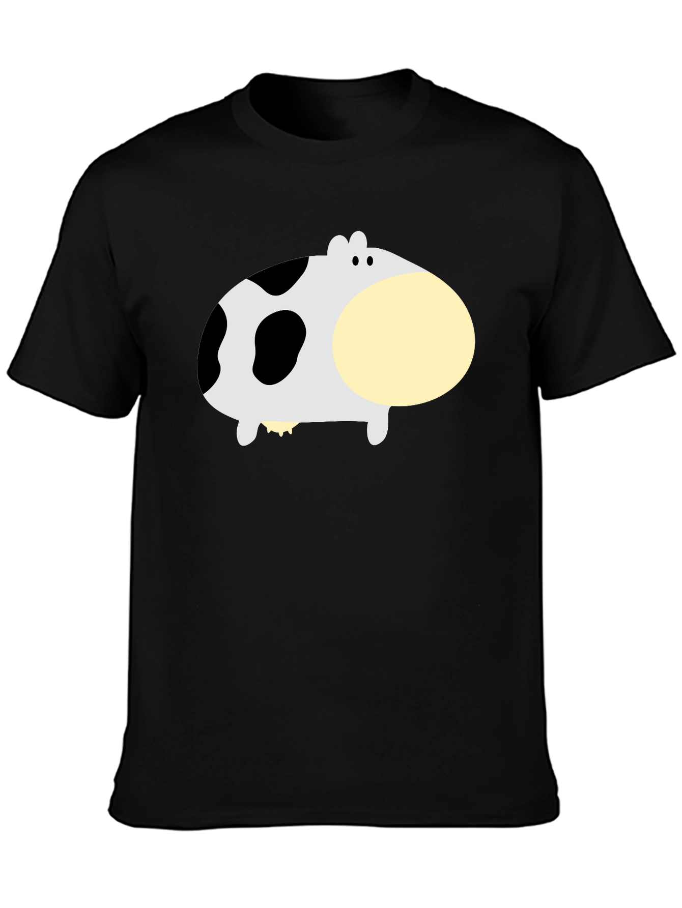 Funny Cow Graphic Black T-Shirt