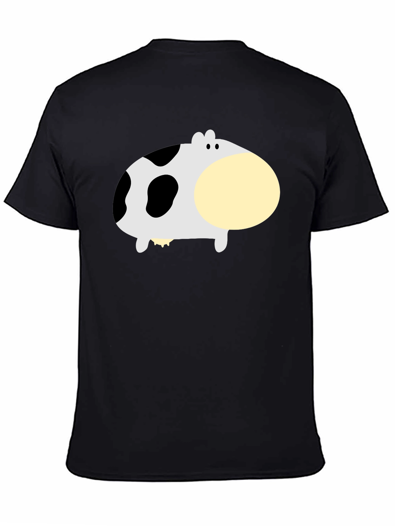 Funny Cow Graphic Black T-Shirt
