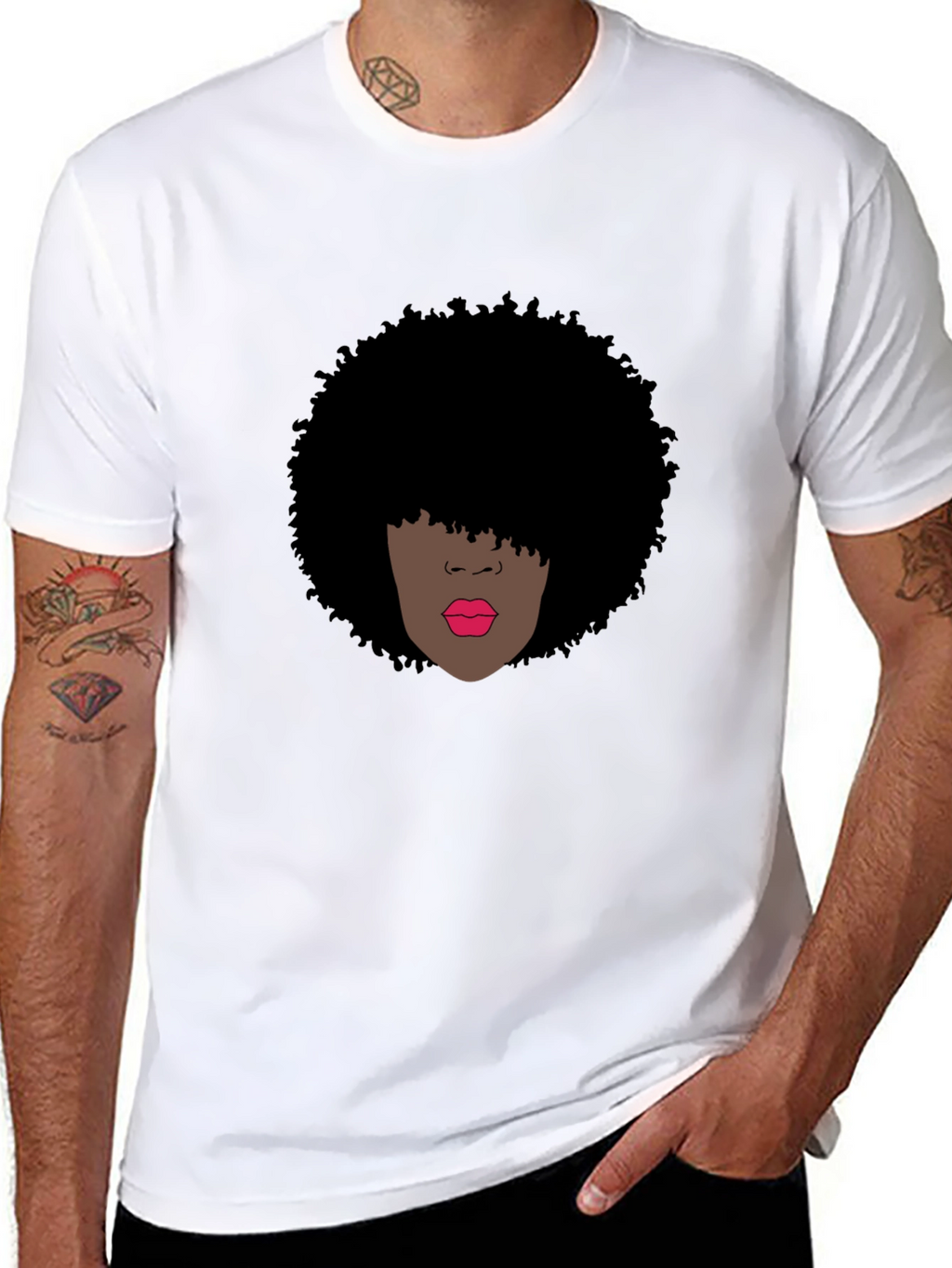 Afro Woman Graphic Tee - Bold & Stylish