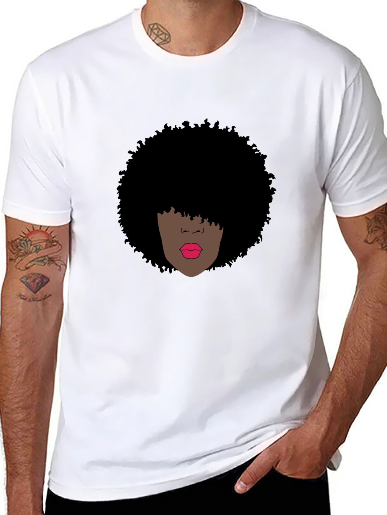 Afro Woman Graphic Tee - Bold & Stylish