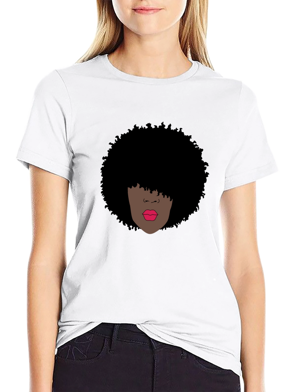 Afro Woman Graphic Tee - Bold & Stylish