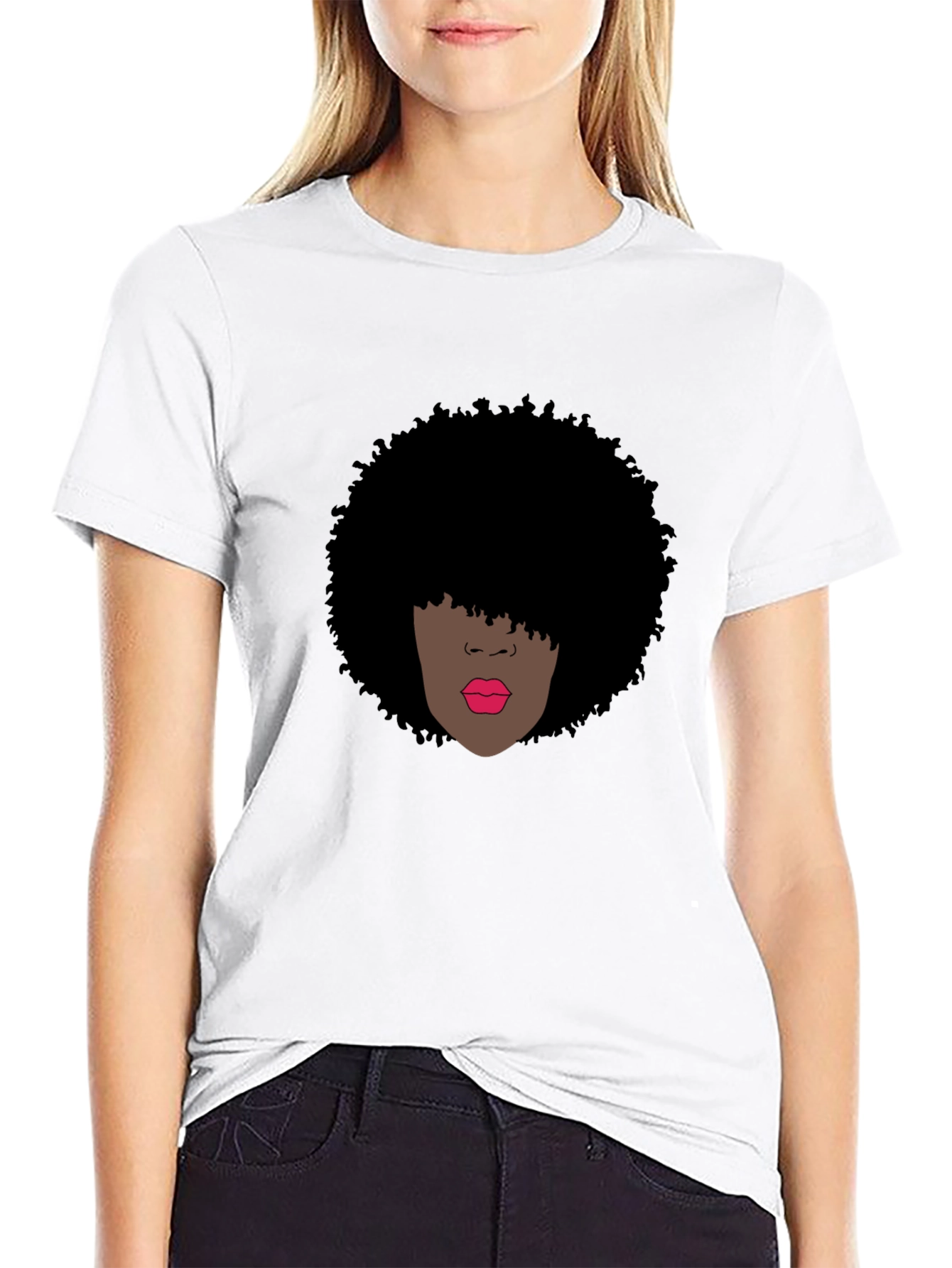 Afro Woman Graphic Tee - Bold & Stylish