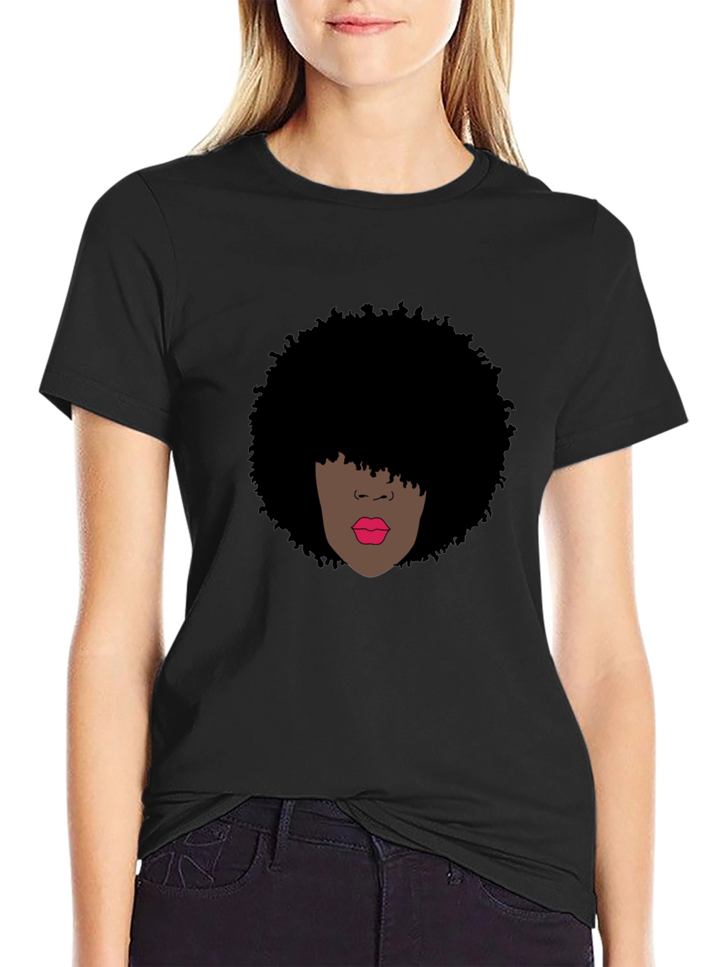 Afro Woman Graphic Tee - Bold & Stylish
