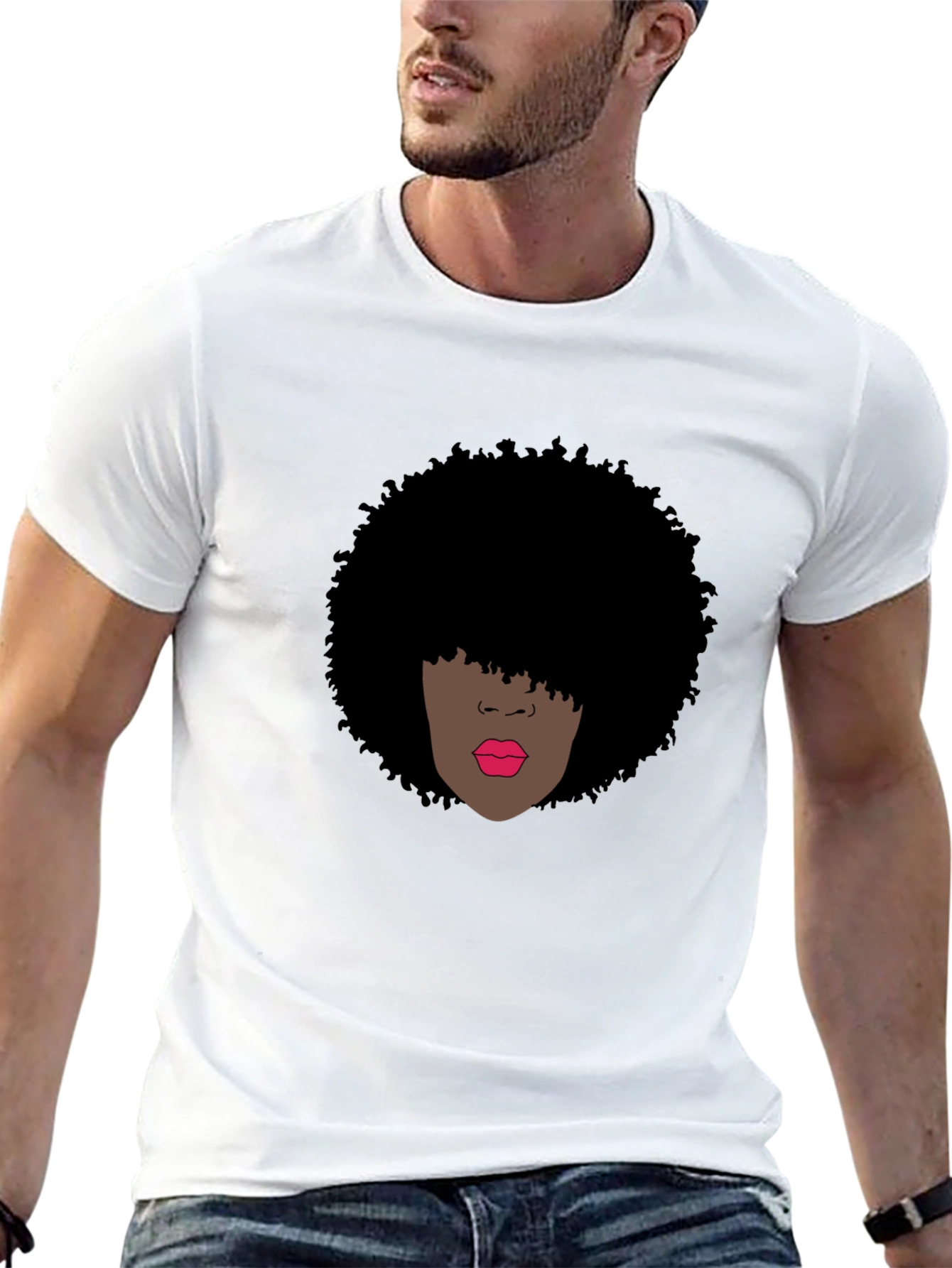 Afro Woman Graphic Tee - Bold & Stylish
