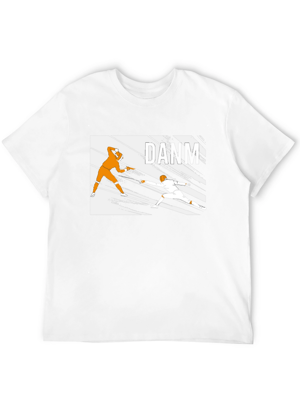 Fencing Graphic Tee - Black Cotton T-Shirt