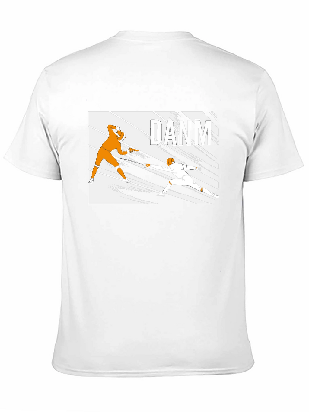 Fencing Graphic Tee - Black Cotton T-Shirt