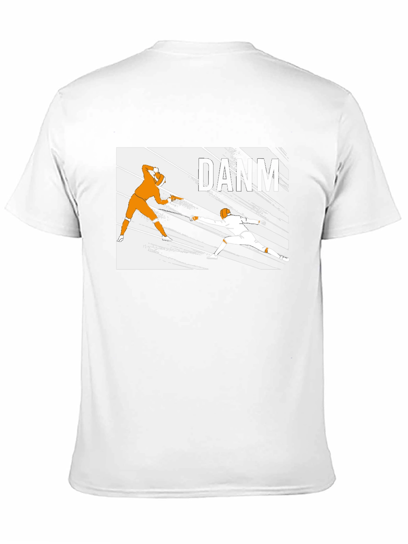 Fencing Graphic Tee - Black Cotton T-Shirt