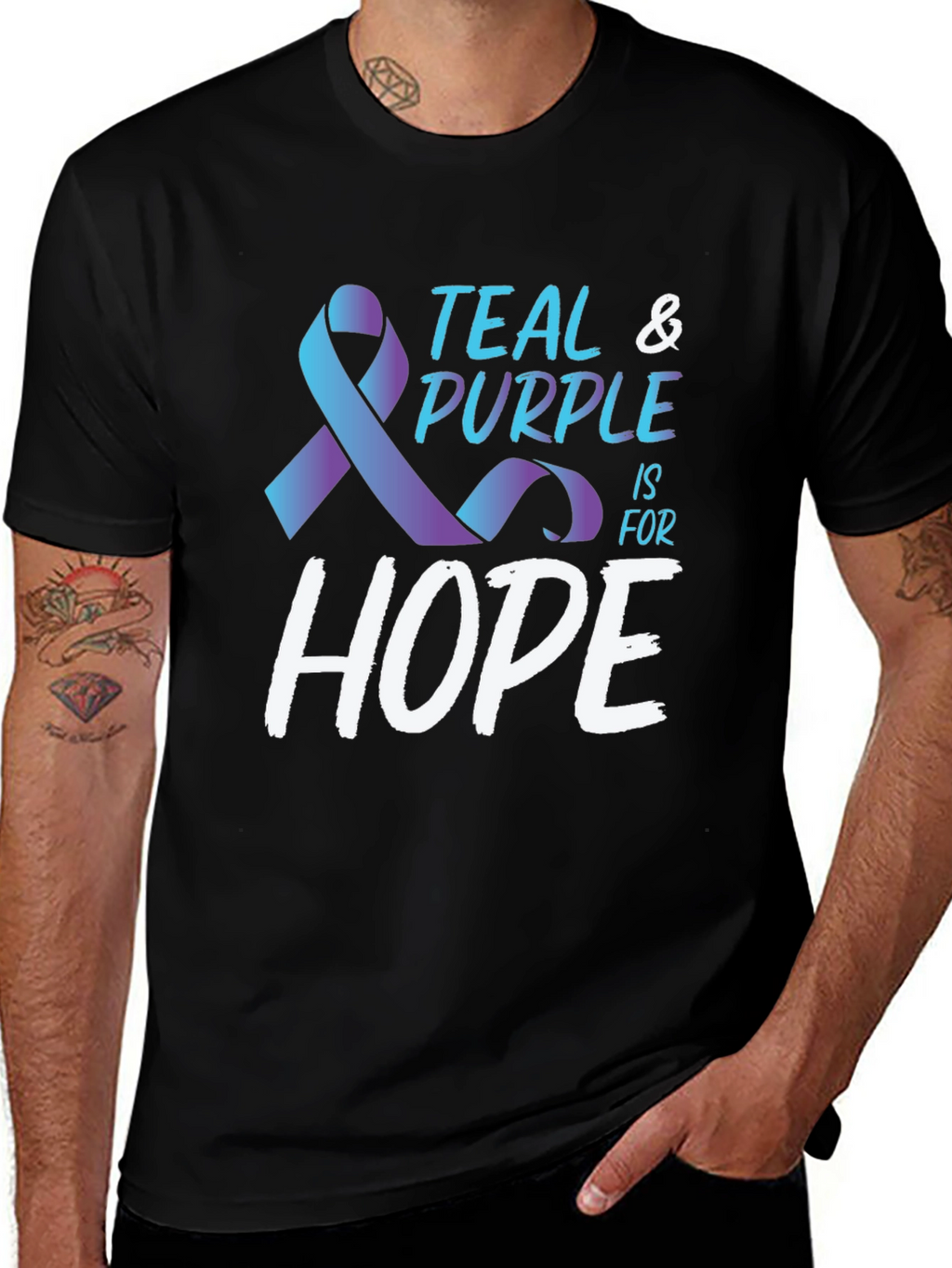 Teal & Purple Hope Awareness T-Shirt