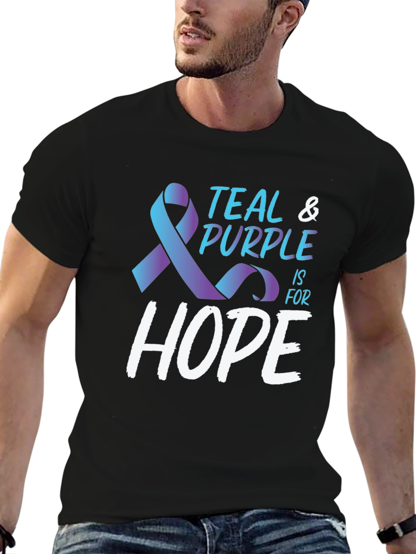 Teal & Purple Hope Awareness T-Shirt