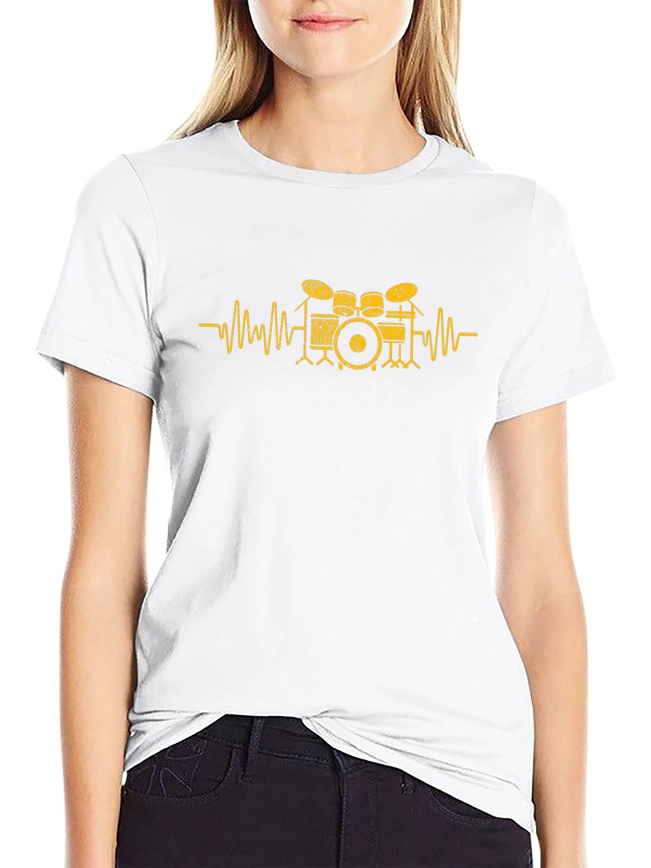 Drumbeat Heartbeat Graphic Tee - Musician Style
