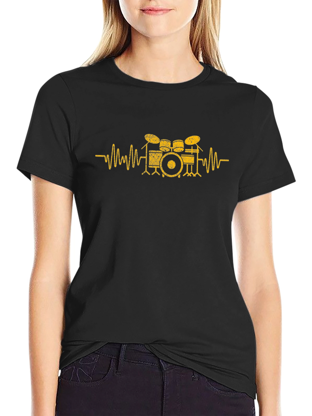 Drumbeat Heartbeat Graphic Tee - Musician Style