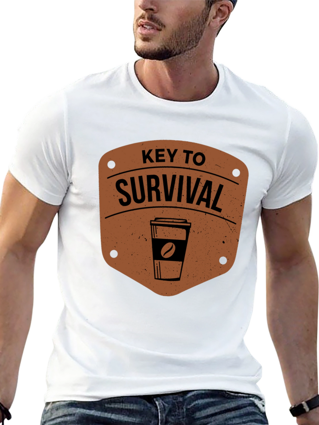 Coffee Key to Survival Graphic T-Shirt
