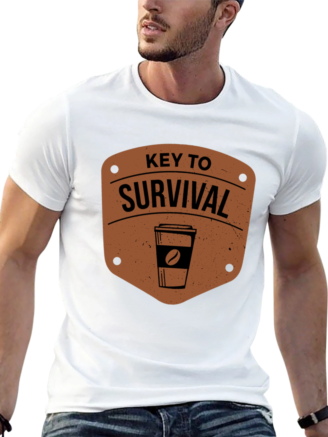 Coffee Key to Survival Graphic T-Shirt