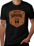 Coffee Key to Survival Graphic T-Shirt