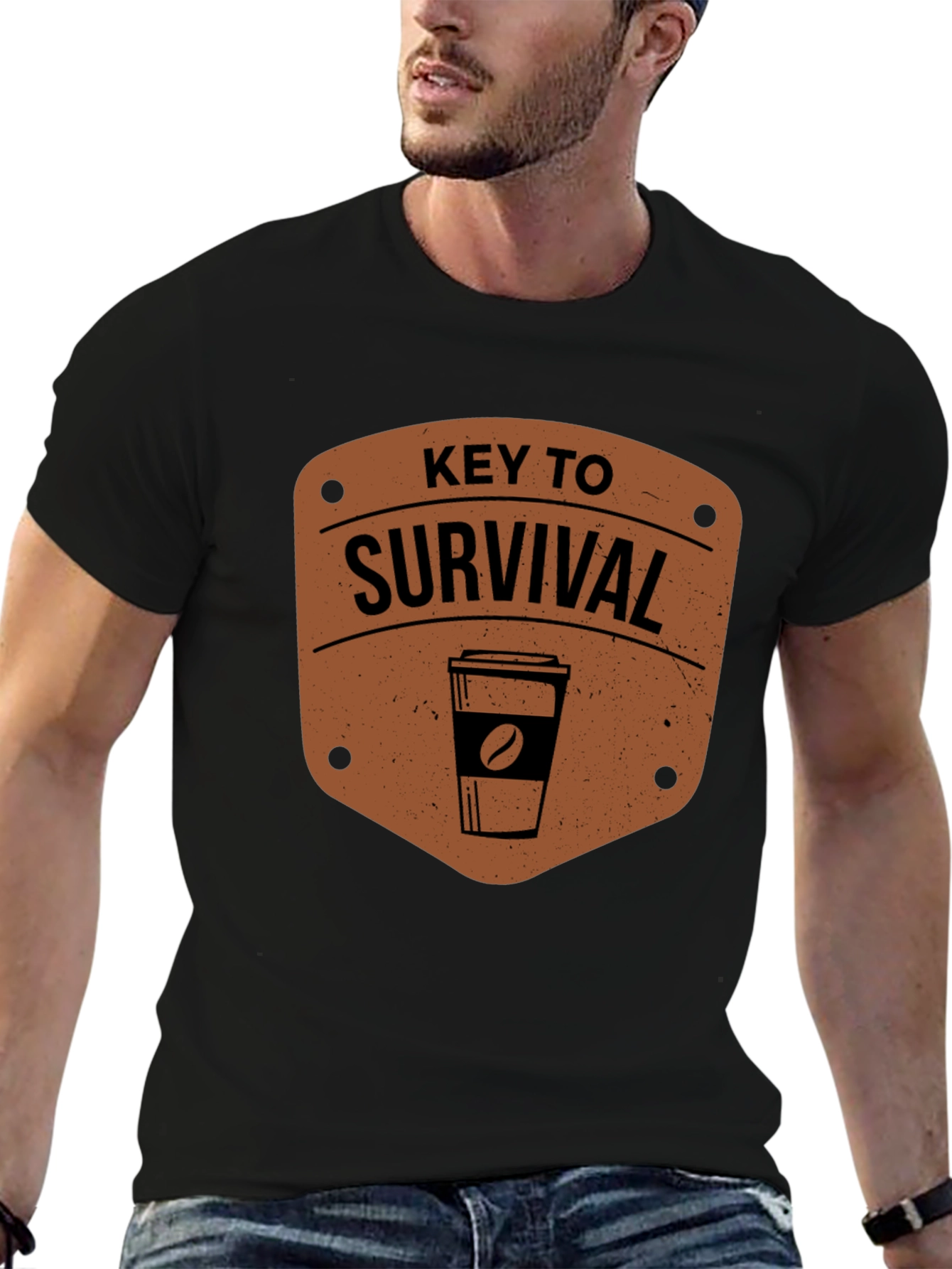 Coffee Key to Survival Graphic T-Shirt
