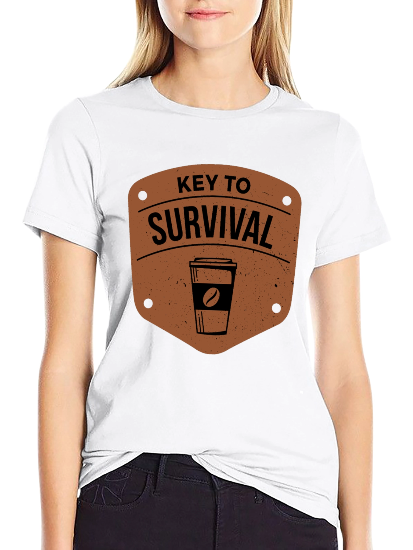 Coffee Key to Survival Graphic T-Shirt
