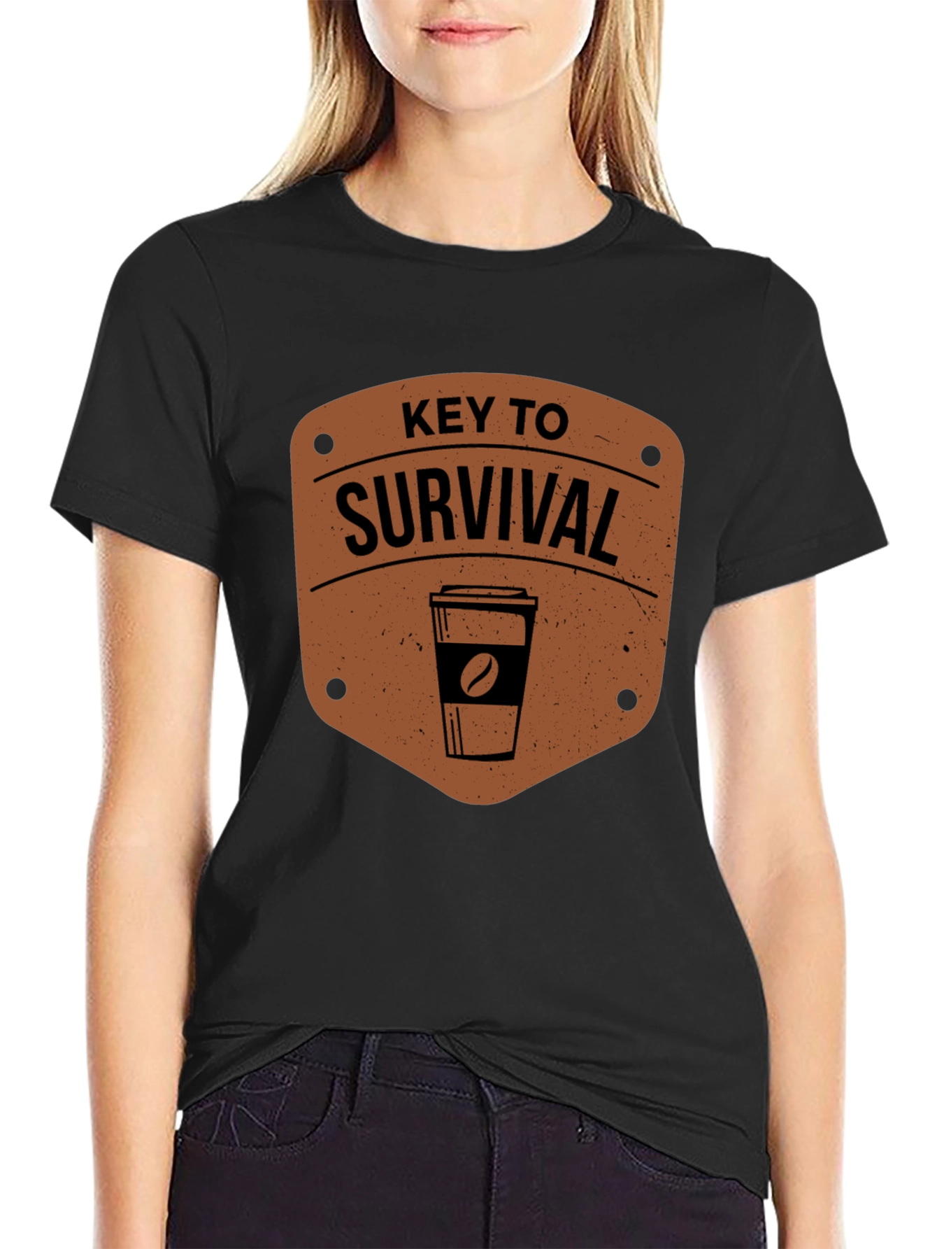 Coffee Key to Survival Graphic T-Shirt