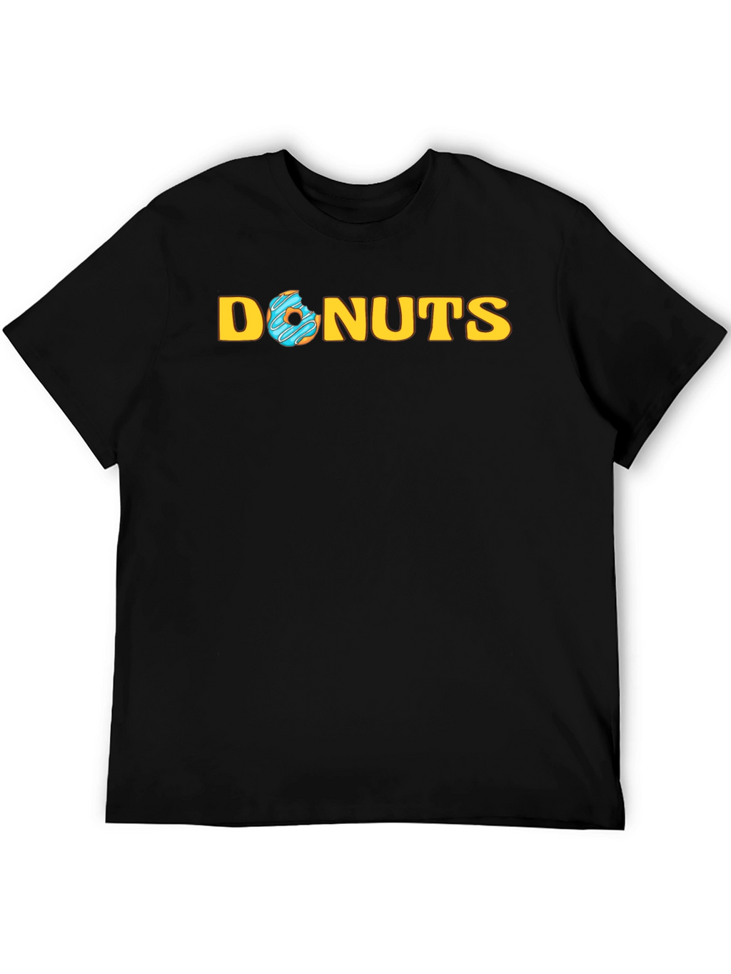 Donuts Graphic Tee -  Trendy Black T-Shirt