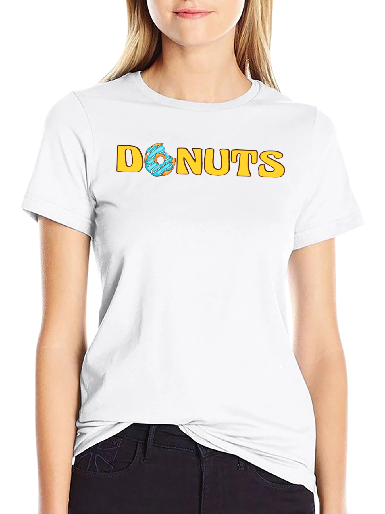 Donuts Graphic Tee -  Trendy Black T-Shirt