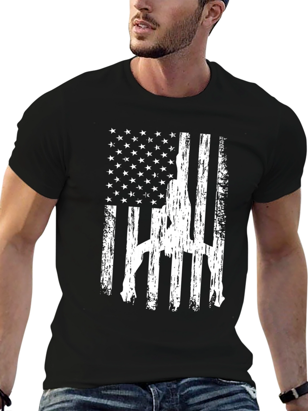 American Flag Gun Rights Graphic T-Shirt