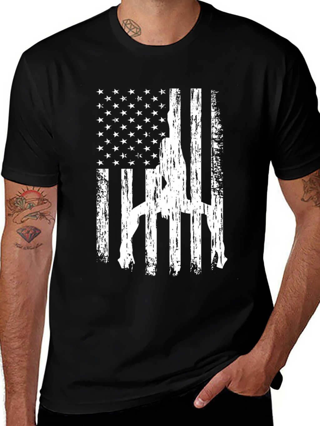 American Flag Gun Rights Graphic T-Shirt