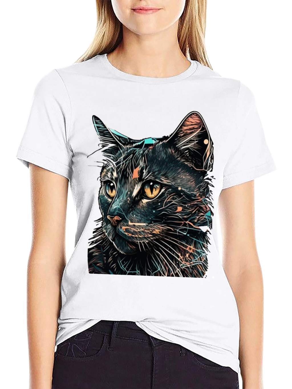 Black Cat Graphic T-Shirt