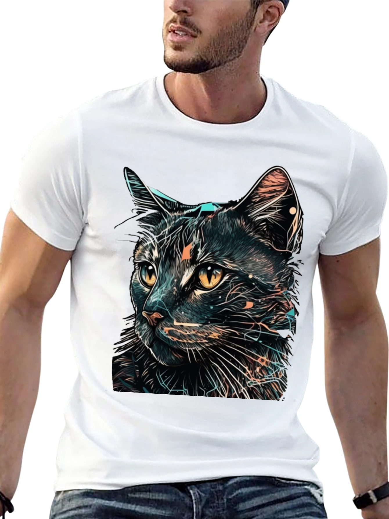 Black Cat Graphic T-Shirt