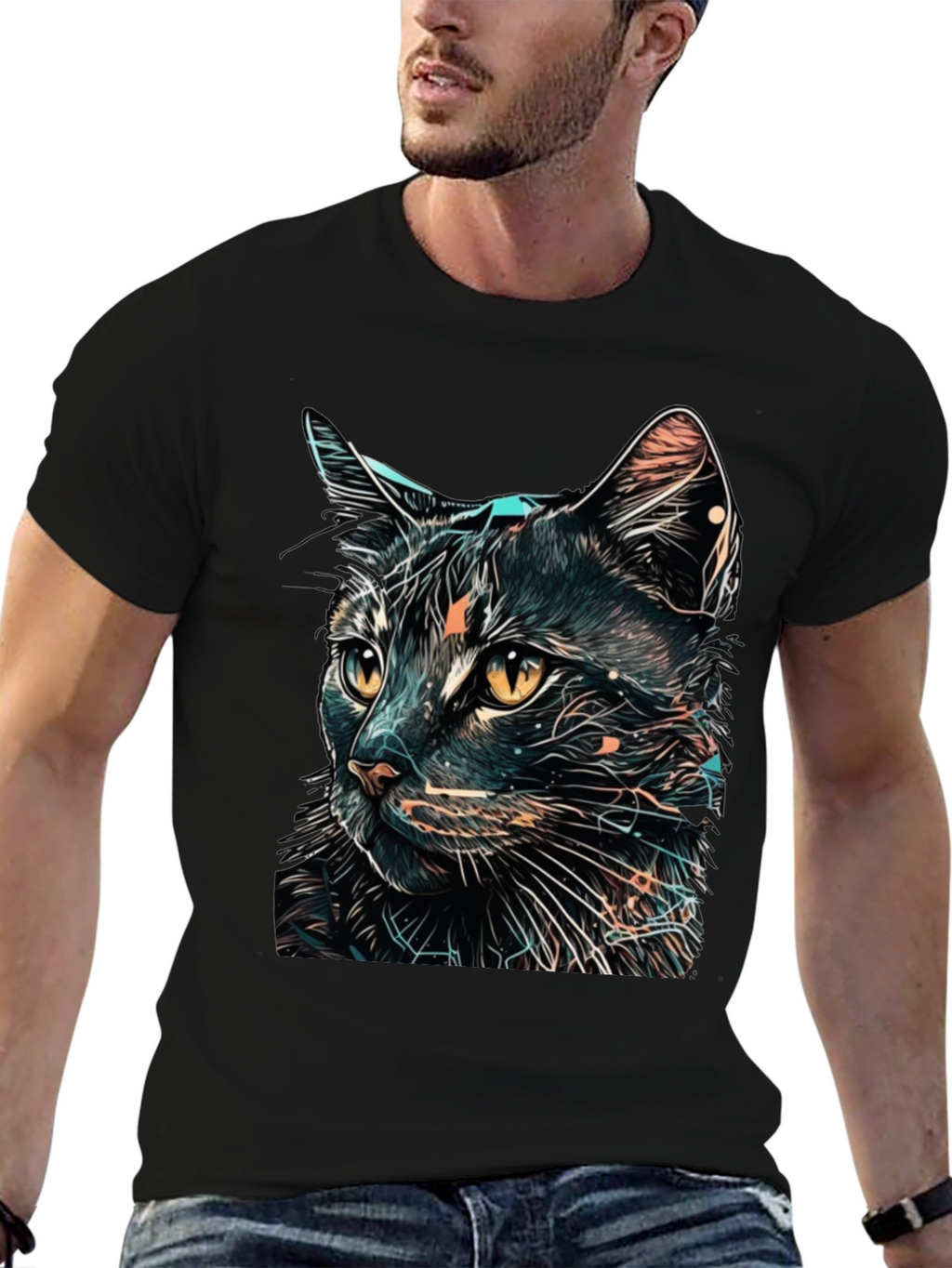 Black Cat Graphic T-Shirt