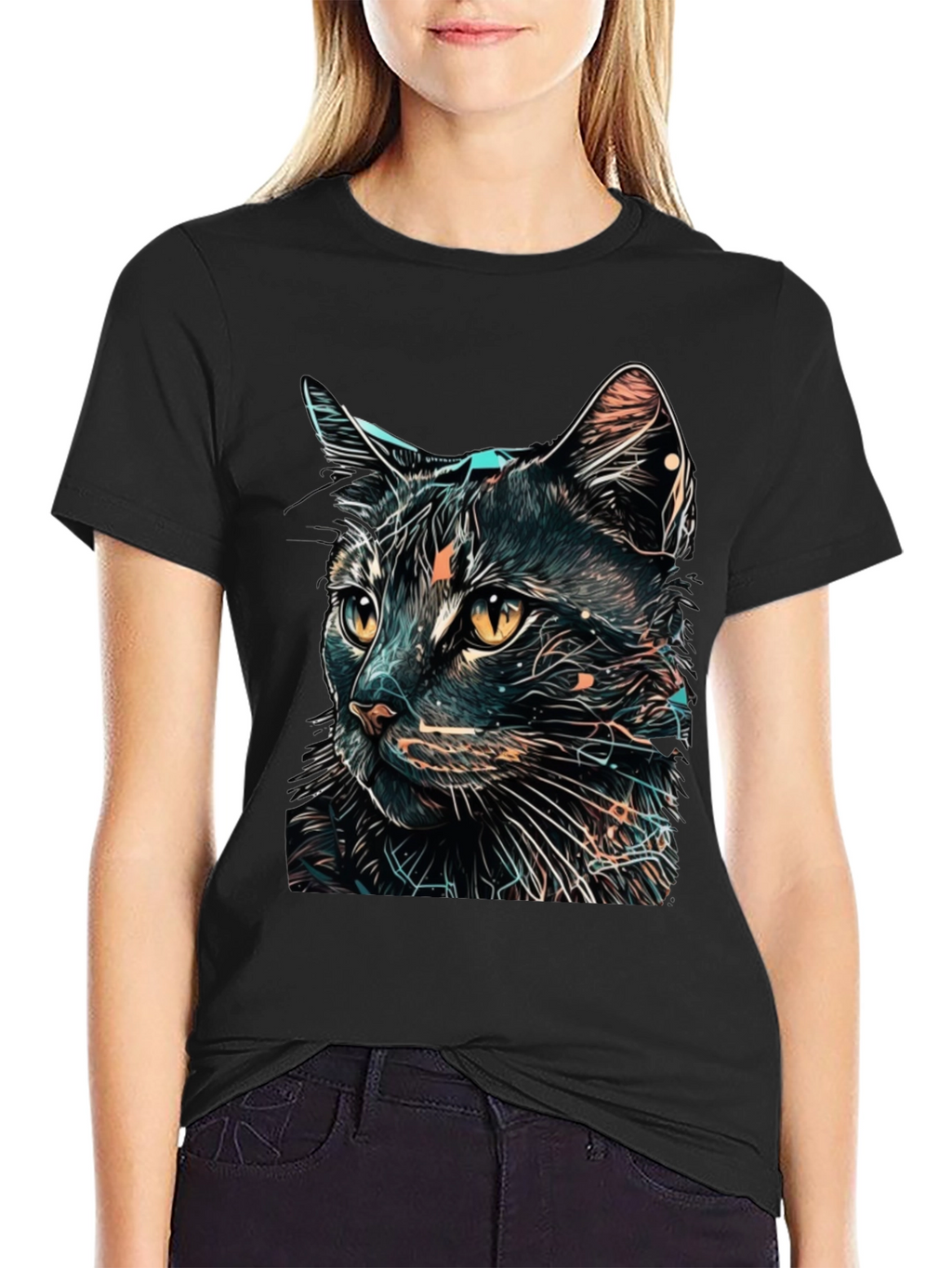 Black Cat Graphic T-Shirt