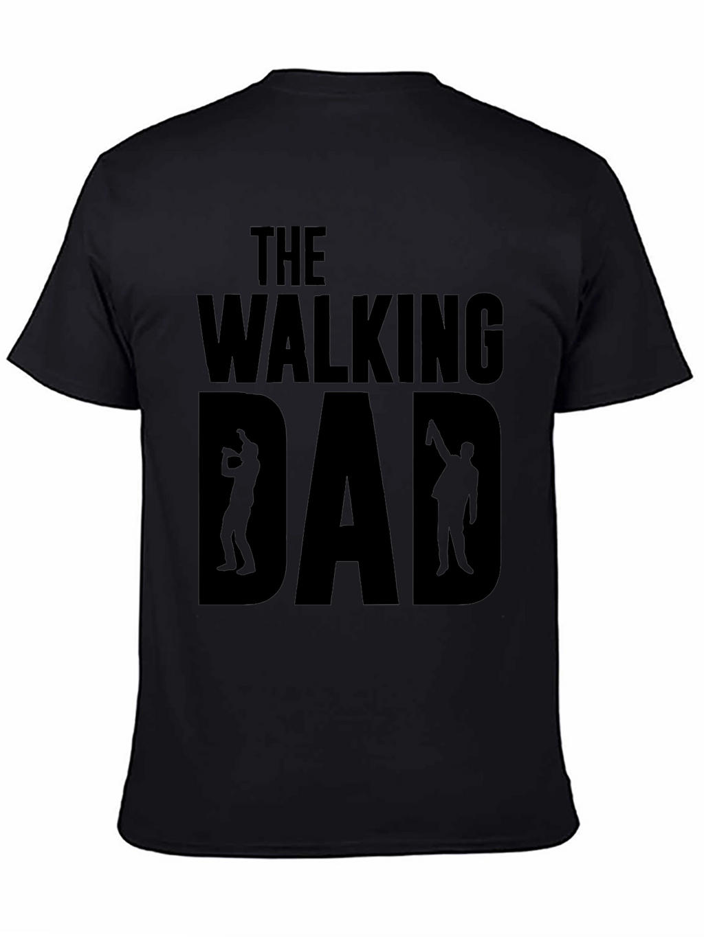 The Walking Dad Black Graphic T-Shirt