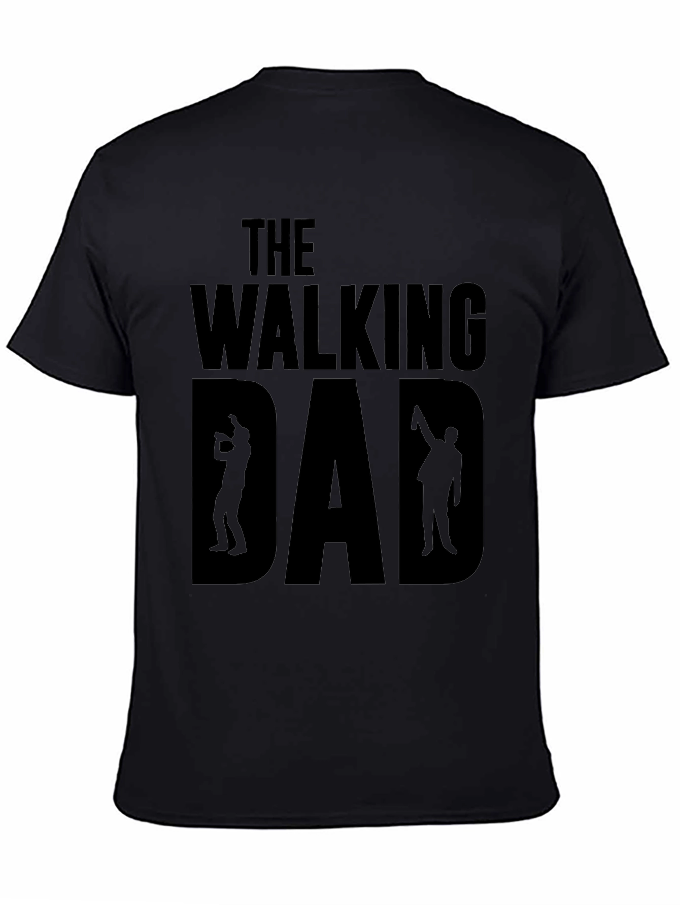 The Walking Dad Black Graphic T-Shirt