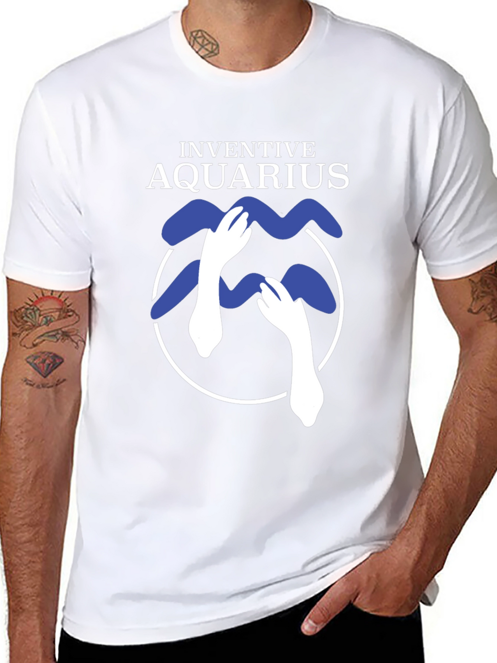Inventive Aquarius Graphic T-Shirt - Zodiac Design