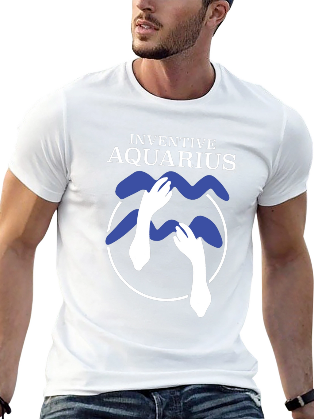 Inventive Aquarius Graphic T-Shirt - Zodiac Design