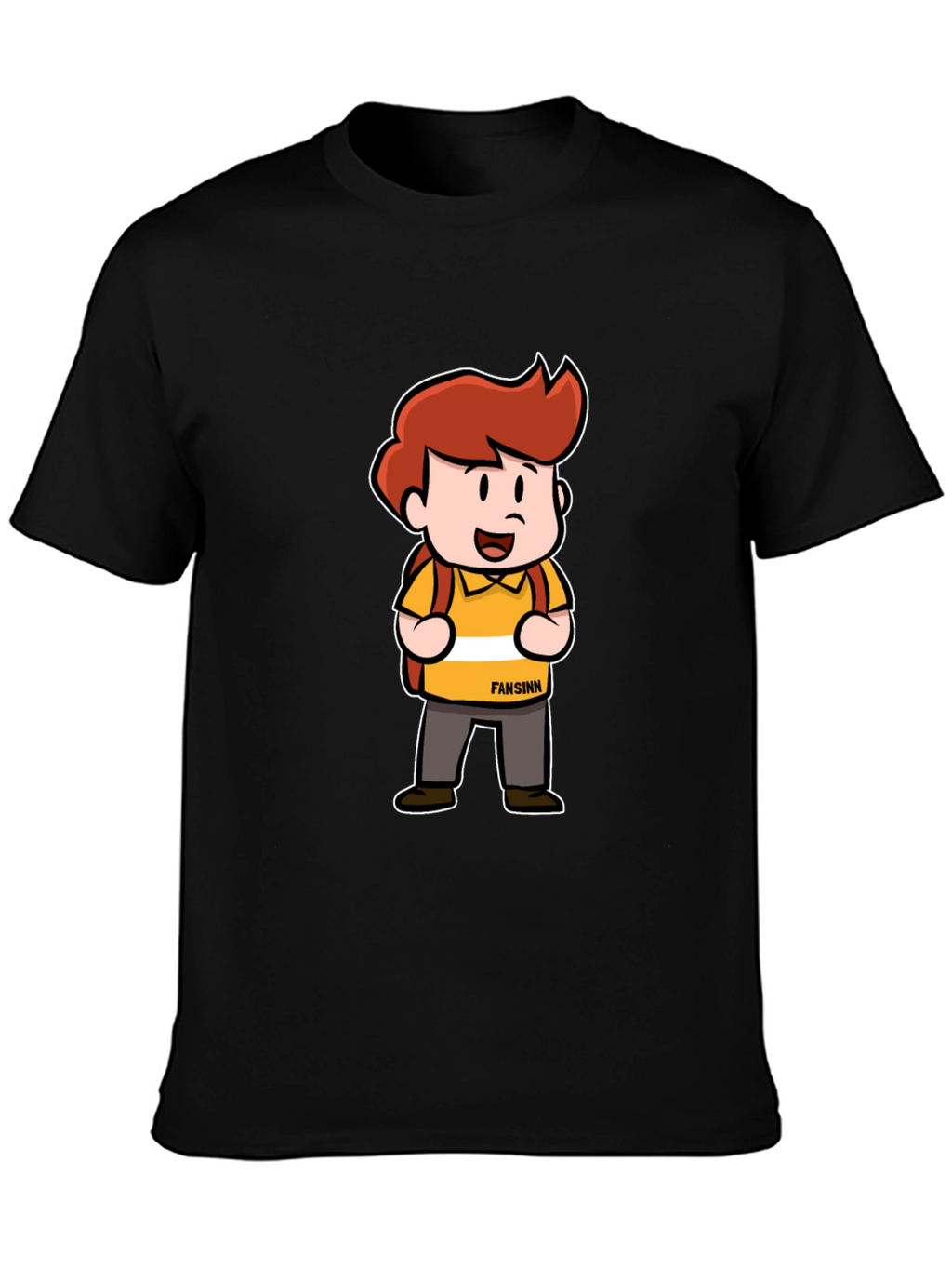Cartoon Character T-Shirt - Black