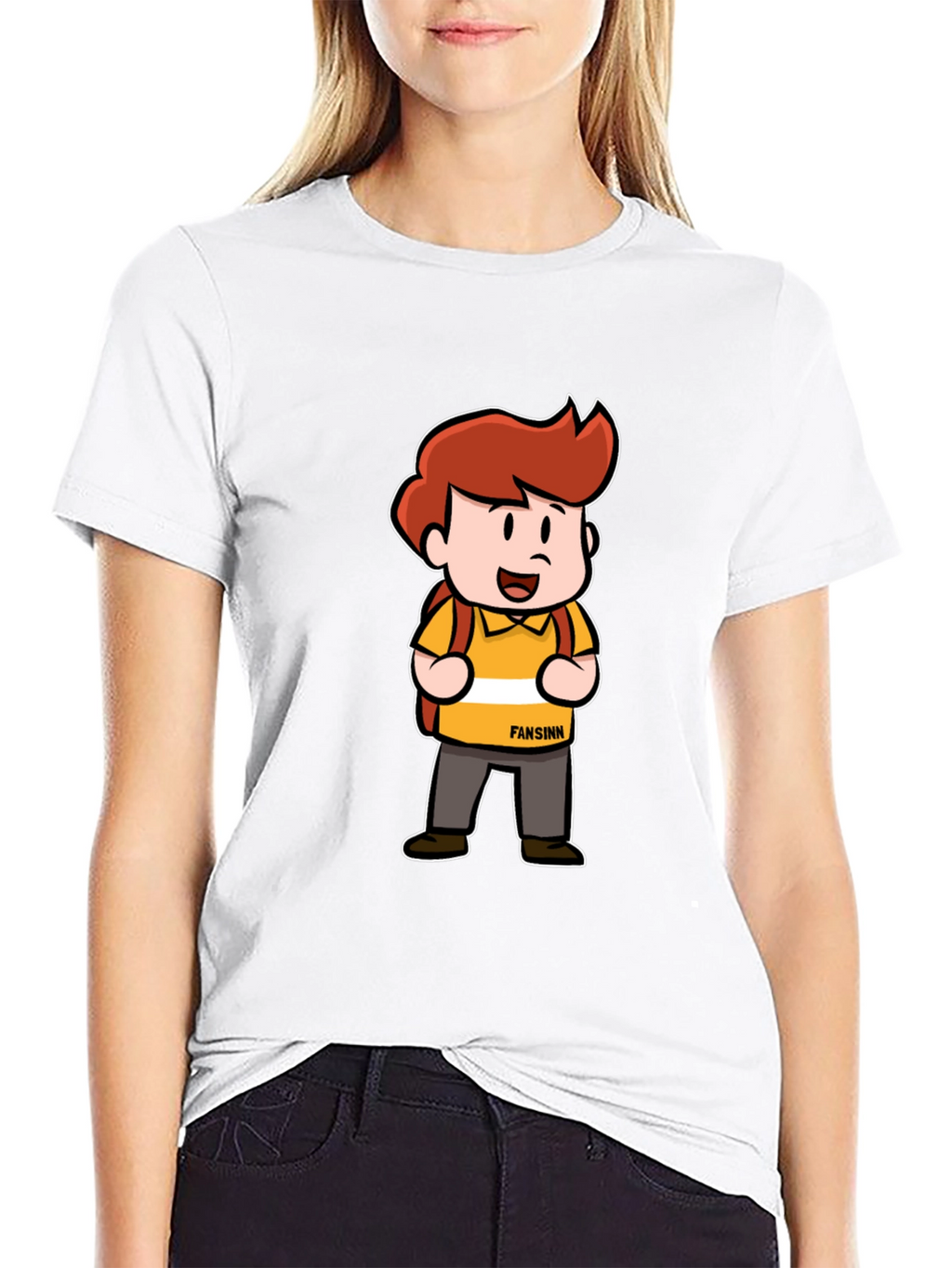 Cartoon Character T-Shirt - Black
