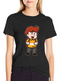 Cartoon Character T-Shirt - Black