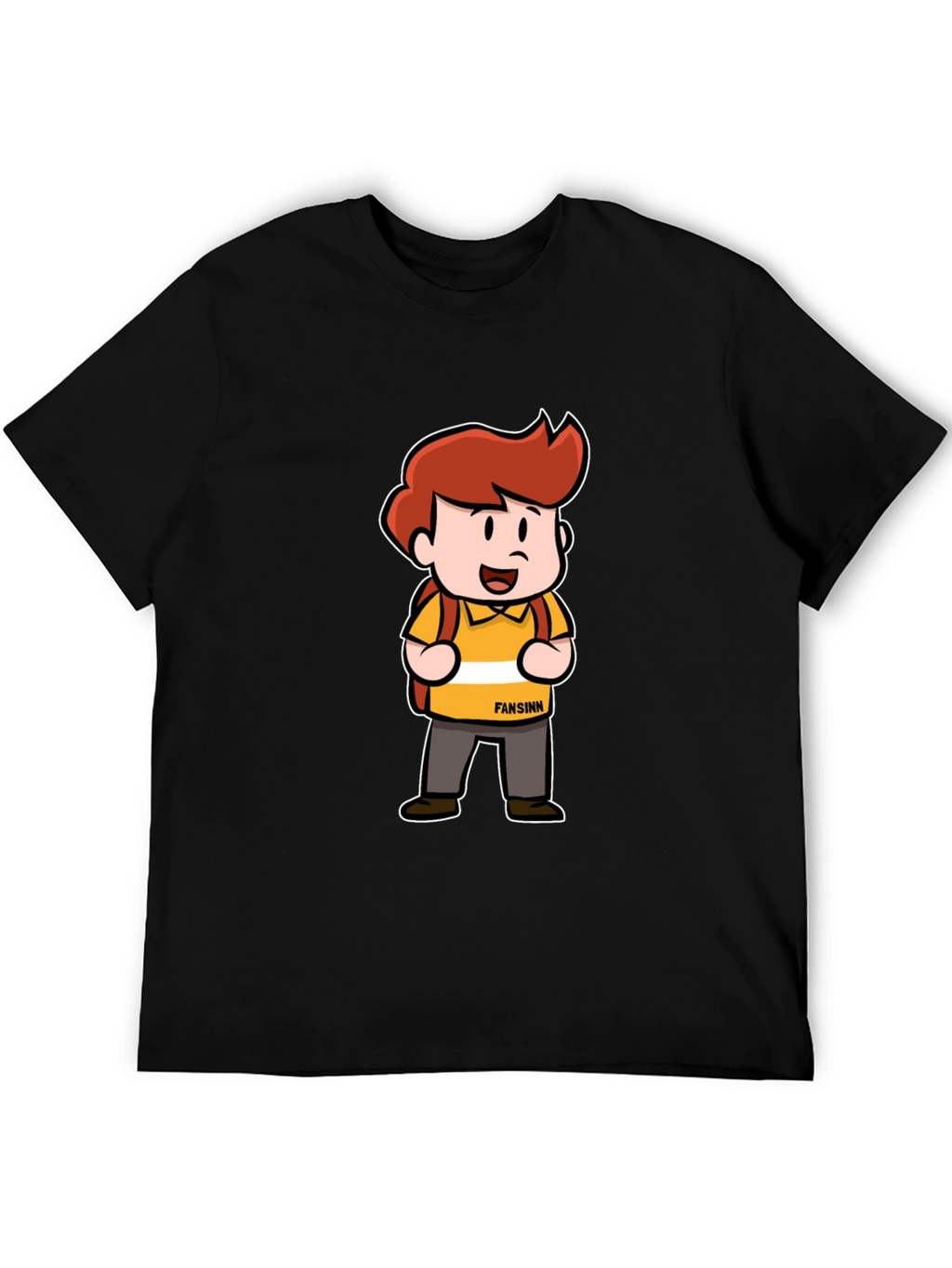Cartoon Character T-Shirt - Black