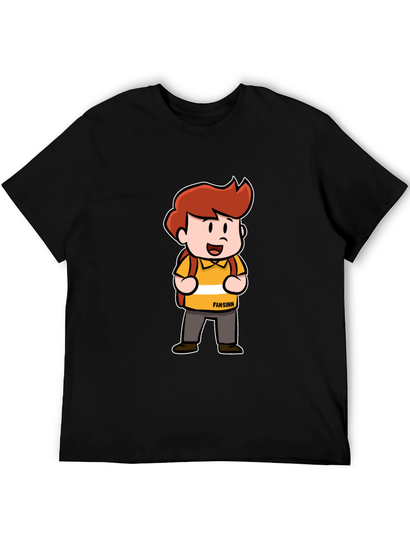 Cartoon Character T-Shirt - Black