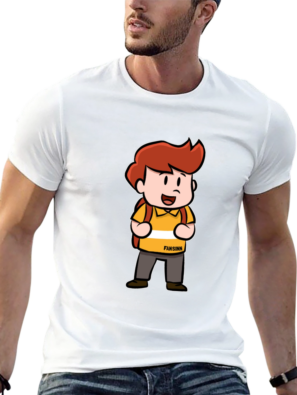 Cartoon Character T-Shirt - Black