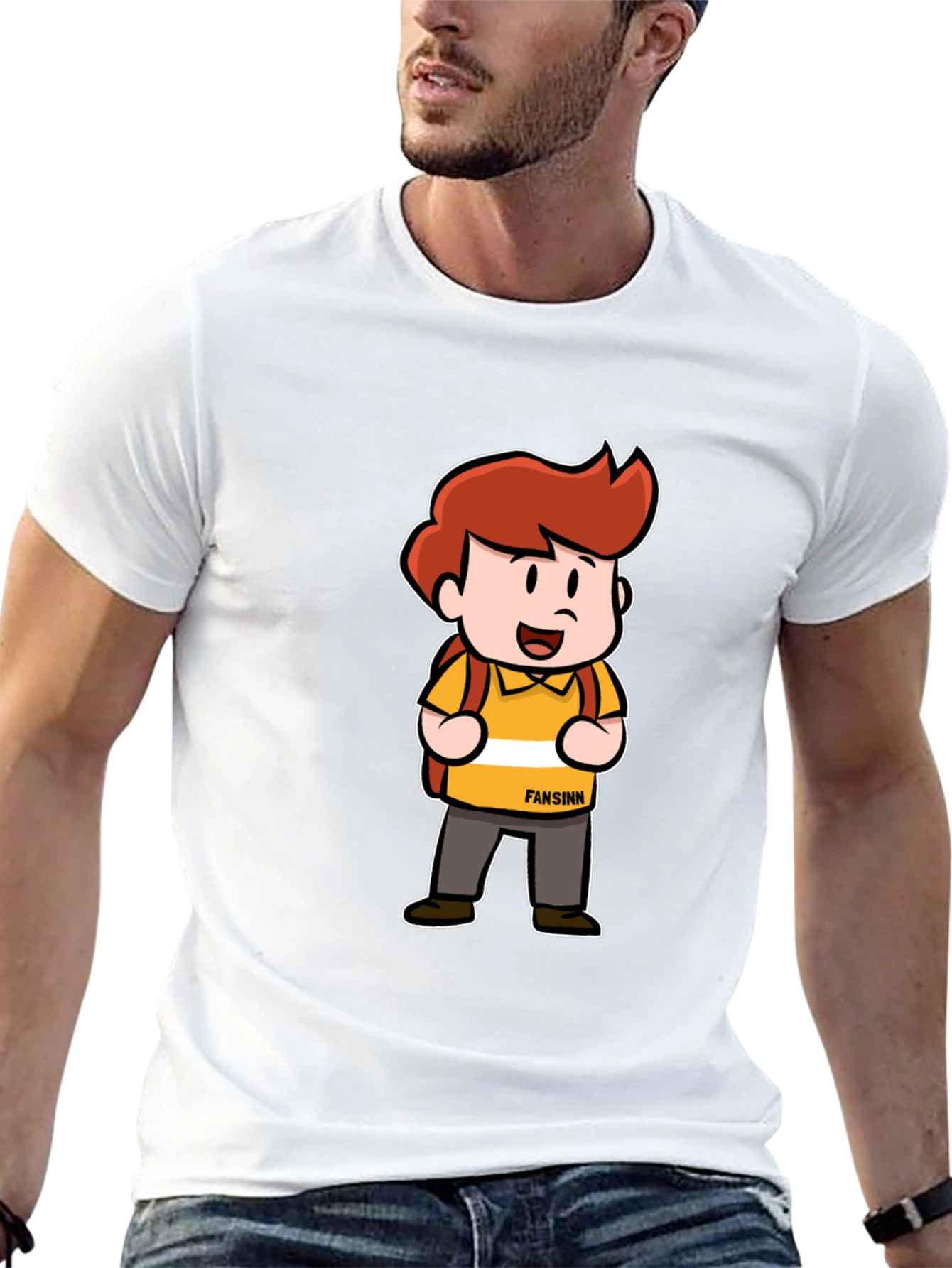 Cartoon Character T-Shirt - Black