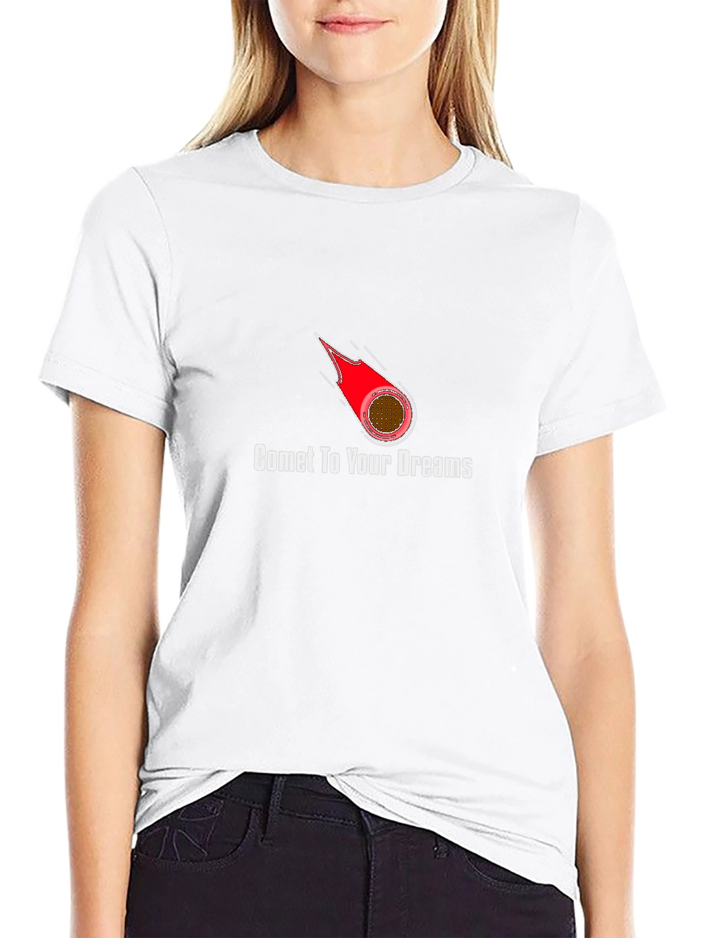 Comet To Your Dreams Black Graphic T-Shirt