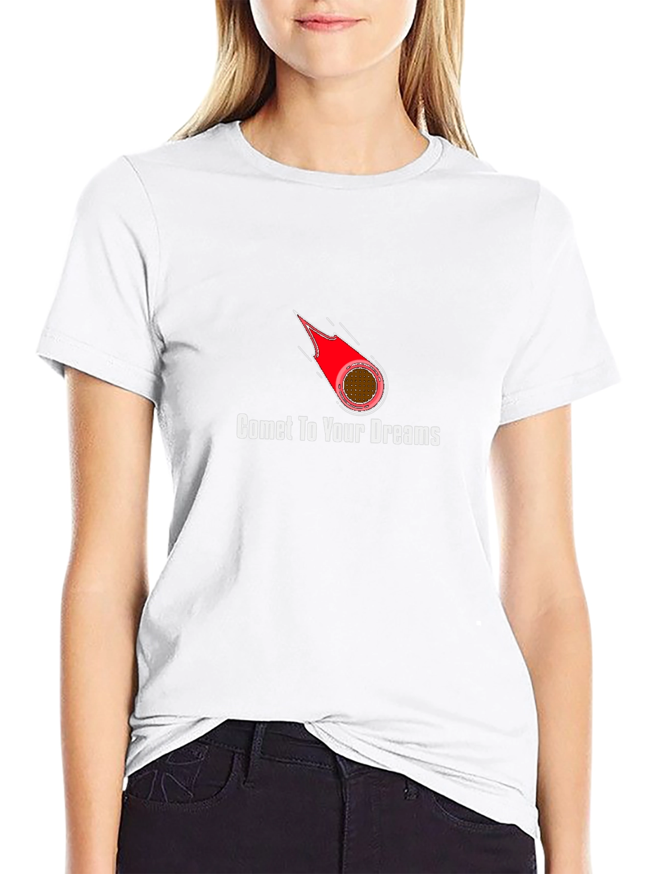 Comet To Your Dreams Black Graphic T-Shirt