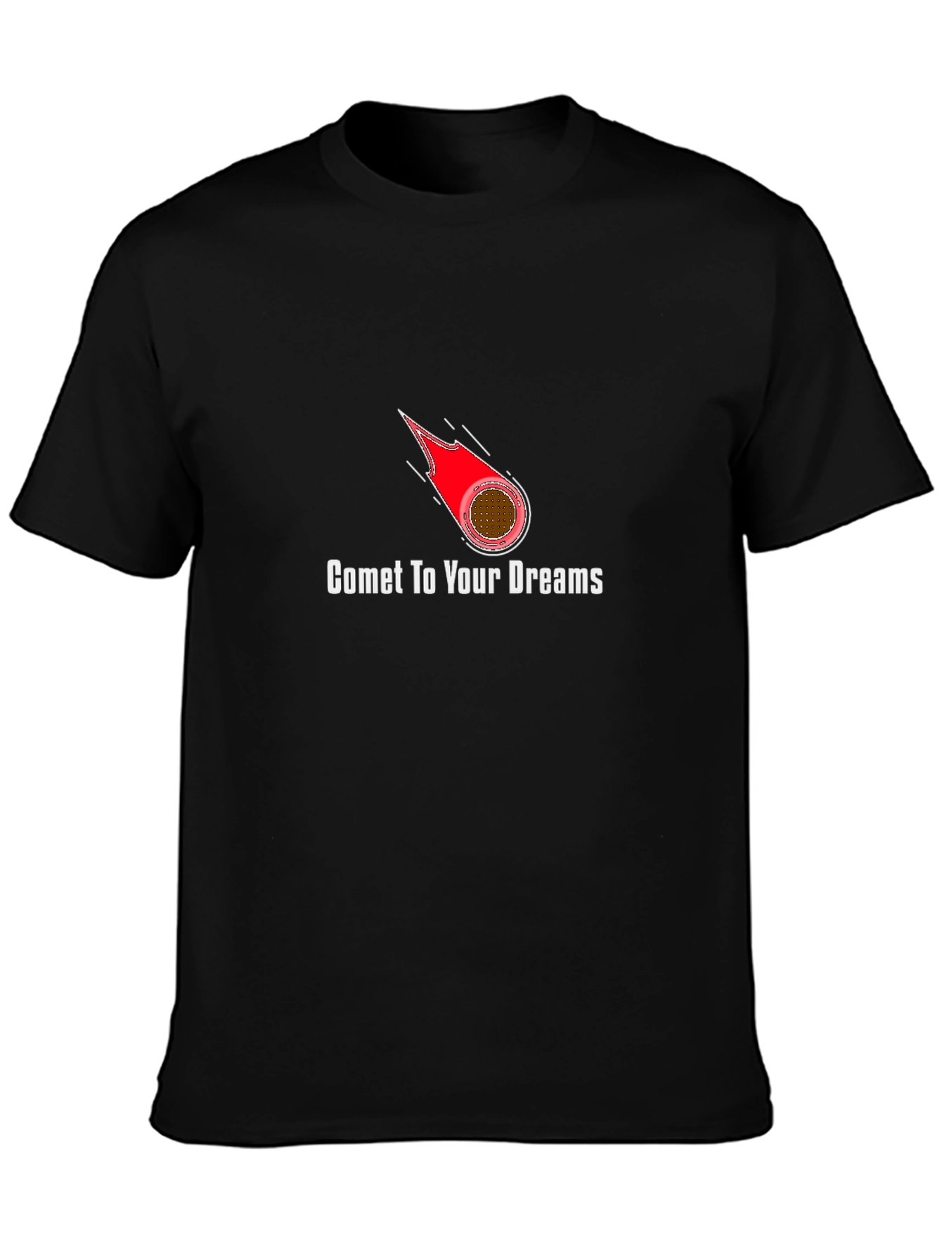 Comet To Your Dreams Black Graphic T-Shirt