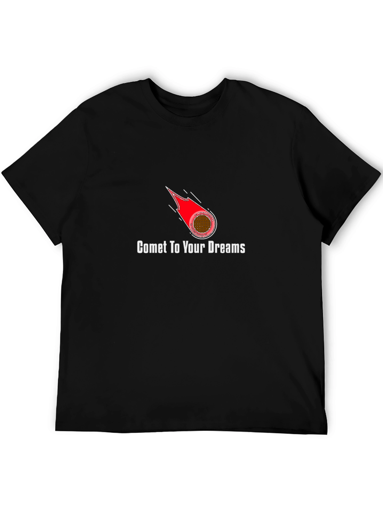 Comet To Your Dreams Black Graphic T-Shirt