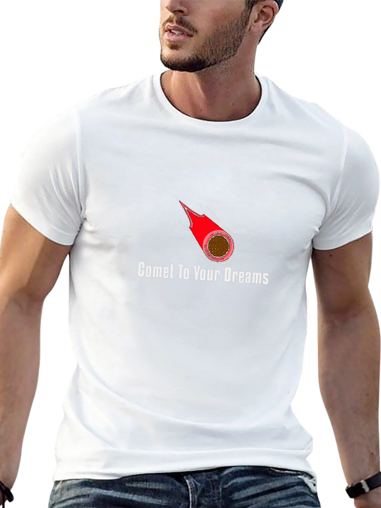 Comet To Your Dreams Black Graphic T-Shirt
