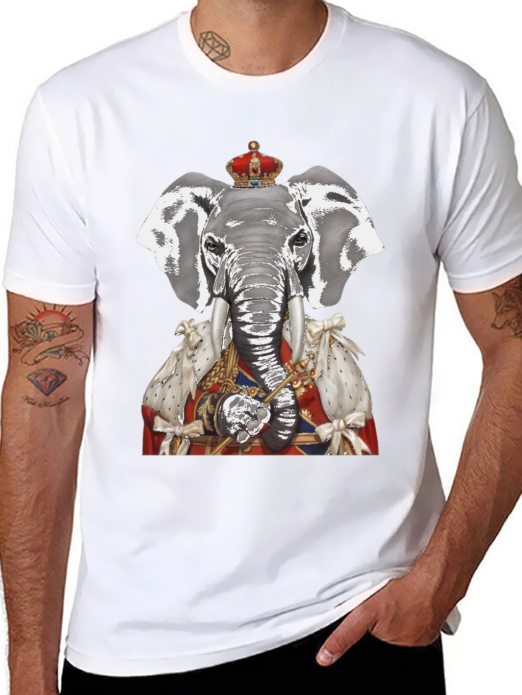 Regal Elephant Graphic T-Shirt