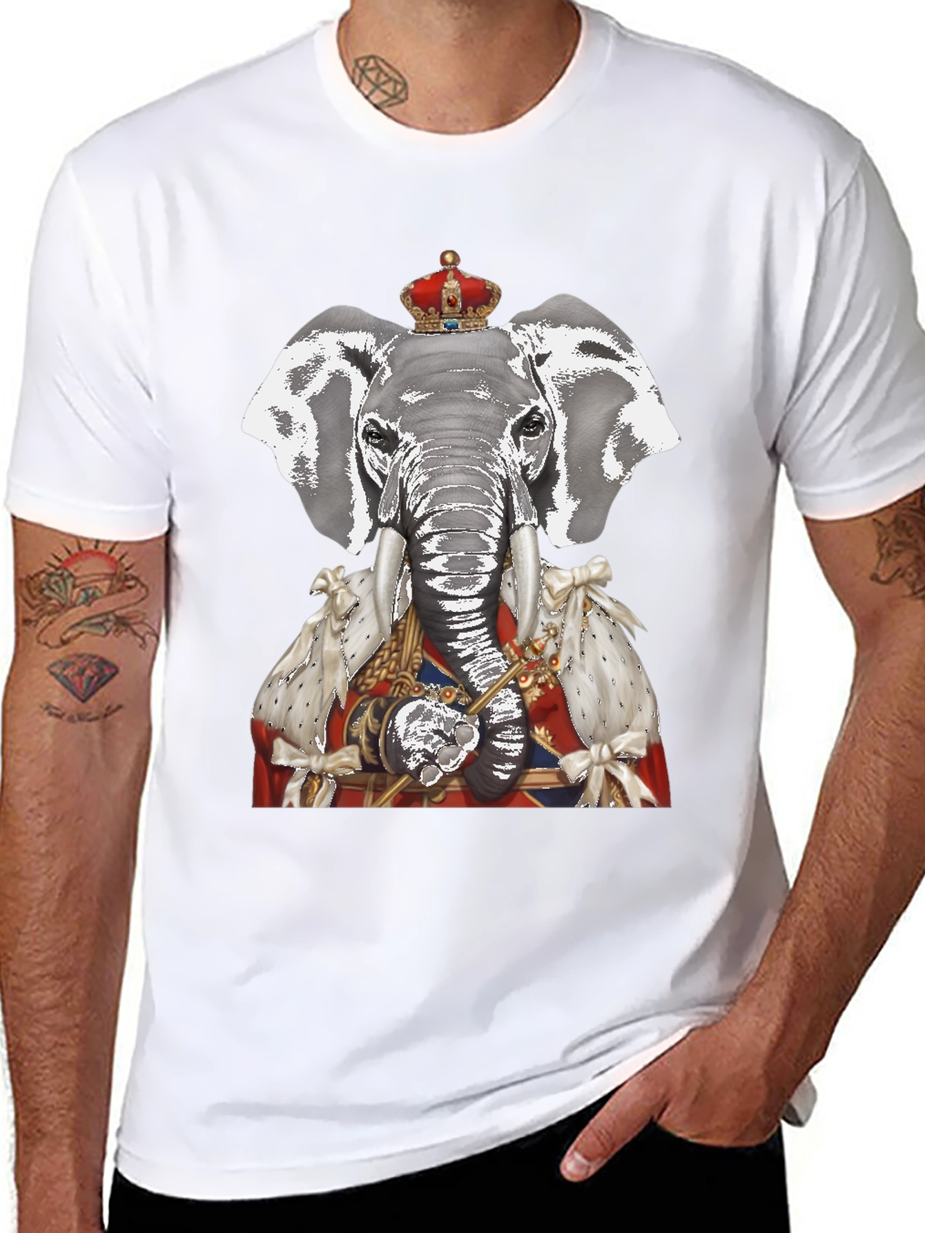 Regal Elephant Graphic T-Shirt